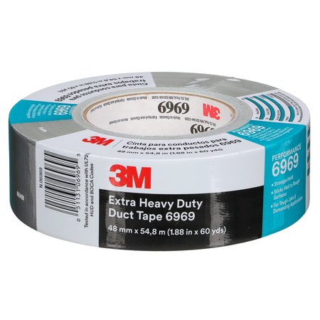 3M Duct Tape, 10.7 Mil, 2"x60 yds., Silver, PK24 T9876969